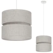 DUO LANENA VISEČA SVETILKA BELA 1 RAVNA SVETILKA BEŽ SENČNIK L01 20 CM