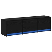 Vidaxl TV omarica Črna Orehovina 140 x 34 x 40 cm Konstruiran les