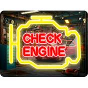 TelForceOne Neolia Neon LED dekoracija CHECK ENGINE zatemnitev, USB [RTV100477]