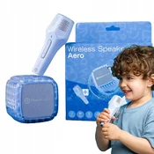 PowerLocus shumee Karaoke Aero Bluetooth zvočnik z brezžičnim mikrofonom za otroke