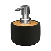 Dozator za milo FANCY, črn - Črna - 95x120 mm - Ridder - FANCY - 24 - Bambus; keramika - Dozator za milo - Krožni - 95 - 120 - 95 - 14