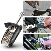 BikeFix Swiss Edition: 16-delno multifunkcijsko zložljivo orodje za popravilo kolesa
