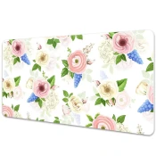 Decormat Podloga za pisalno mizo Drawed flowers 120x60 cm