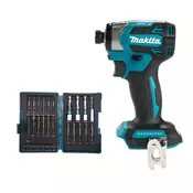 MAKITA Aku rázový šroubovák 1/4 s příslušenstvím Li-ion LXT 18V, bez aku DTD173ZJX2