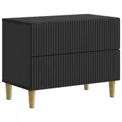 vidaXL vidaXL Nočna omarica s predalom Črna 62 x 34,5 x 48 cm Inženirski les, (5000209458)
