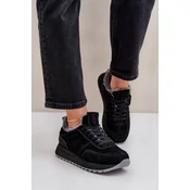 BIG STAR SHOES Womens Sneakers With Fur And Shiny Element Big Star