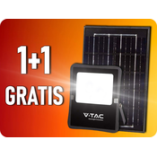 V-TAC LED solarni reflektor 2.3W sa solarnim panelom 6W, 400lm, 100°, 1+1 gratis! Barva svetla: Hladna bijela