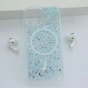 Futrola Maska Shine Shimmer Magsafe za iPhone 15 Plus plava