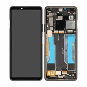Sony Xperia 10 III - LCD zaslon + steklo na dotik + okvir (Black) - A5034092A Genuine Service Pack