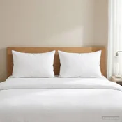 vidaXL Vzglavnik 2 kos 30 x 50 cm Avstralska volna Bela