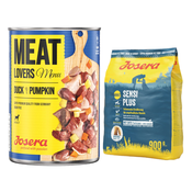 6 x 400 g Josera Meatlovers + 900 g SensiPlus suhe hrane gratis! - Menu: pacetina i bundeva