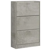 Vidaxl Omarica za čevlje betonsko siva 63x24x103 cm inženirski les