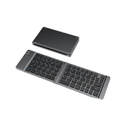 INF Zložljiva 66-tipkovna brezžična tipkovnica, Type-C, Bluetooth/2.4G Titanium, (5000310578)