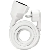 Kopp Električni podaljševalni kabel (ravna vtičnica - varnostna sklopka)- bel 3 m Kopp 14360208