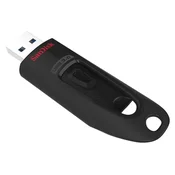 USB DISK SANDISK 128GB ULTRA, 3.0, črn, brez pokrovčka