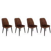Conceptum Hypnose Set 4 trpezarijske stolice Alfa Braon-Crni