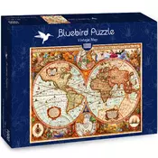 BlueBird - Puzzle Stewart: Vintage Map - 1 000 kosov