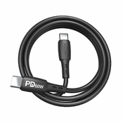 MOXOM USB data kabal MX-CB135 PD 60W Type-C na Type-C 2m/ crna