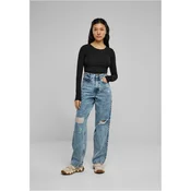 Womens Jersey Long Sleeve Bodysuit - Black