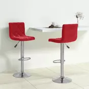 Vidaxl vidaXL Barski stoli, komplet 2 kosov, vinsko rdeči, oblazinjeni z žametom