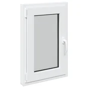 Vidaxl Okno za klet RISOR 50 x 75 cm PVC in steklo Bela