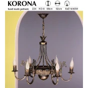 Jupiter 224 - KO 6 - Lestenec obesni KORONA 6xE14/40W/230V
