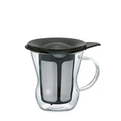Hario One Cup Tea Maker stekleni čajnik 200 ml, črn