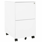 Greatstore Premična arhivska omara bela 39x45x67 cm jeklo