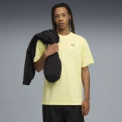 Mens PumaTECH Graphic Relaxed T-Shirt, Yellow, Size S, Clothing