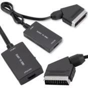 shumee Pretvornik iz SCART v HDMI slikovni in zvočni adapter, evro adapter kabel