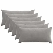 vidaXL Prevleka za blazino 6 pcs HEERLEN Svetlo siva 40 x 70 cm