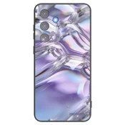 Silikonski črni ovitek za Samsung Galaxy S25 FE 5G - Iridescent bubbles