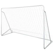 Vidaxl Nogometni gol z mrežo jeklen 240x90x150 cm visokokakovosten