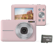 INF Digitalni fotoaparat 44MP/1080P/16X z digitalnim zoomom/fill light/kartica 32GB Pink, (21266046)