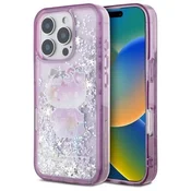 slomart Etui Hello Kitty Liquid Glitter 50. obletnica Party za iPhone 16 Pro Max - vijolično