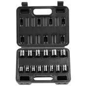 VEVOR Komplet udarnih nasadnih ključev 14-delni metrični 7-20 mm 215x165x65 mm črn