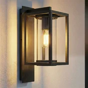 Lucande zunanja stenska svetilka Ferda, podnožje spodaj antracit IP44 - Sodobni - Aluminij