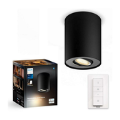 Philips - LED prigušiva reflektorska svetiljka Hue PILLAR 1xGU10/4,2W/230V + daljinski upravljac crna