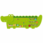 Viga Toys VIGA Izobraževalna manipulativna senzorična tabla Leseni krokodil FSC Montessori certifikat