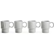 sagaform Coffee & More espreso skodelica bela, 4 delni set - 1 Set