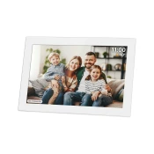 Touch digitalni foto okvir FRAMEO Wi-Fi zvočnik 10,1 bel + APP
