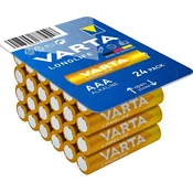 Varta Micro (AAA) alkalno-manganskebaterije Varta Longlife LR03 1,5 V 24 kos