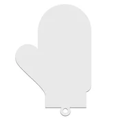 shumee Okraski za božično drevo, kroglice, bele MDF rokavice, 10 cm, DIY praznični okraski, 10 kosov