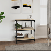 TV ormaric boja hrasta 60x33x70,5 cm konstruirano drvo i celik