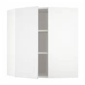 METOD Ugaoni zidni element s policama, bela/Stensund bela, 68x80 cm