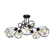 Ugradbeni luster KARO 5xE27/60W/230V crna