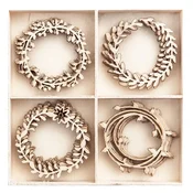 Set lesenih ornamentov - 20 kom (set lesenih okrasev)