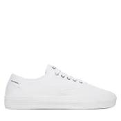 Tenis superge Tommy Hilfiger Th Vulc Cup Long Lace Canvas FM0FM05874 Bela
