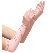 DUGACKE PINK SATENSKE RUKAVICE – DECIJE