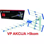 GMB-2814R ** Gembird Antena digital HDTV Loga UHF, F-Konektor, duina 84cm, dobit 12dB aluminium 577